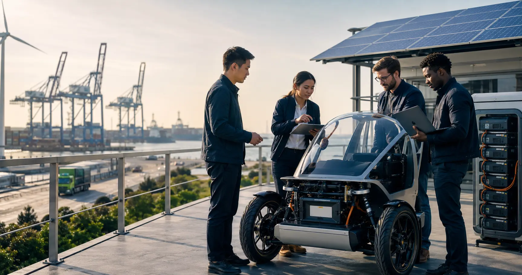 Global team developing clean mobility and logistics technology